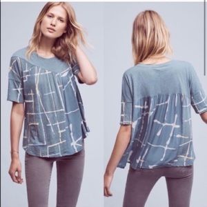 Anthropologie Asymmetrical Blouse - Blue
